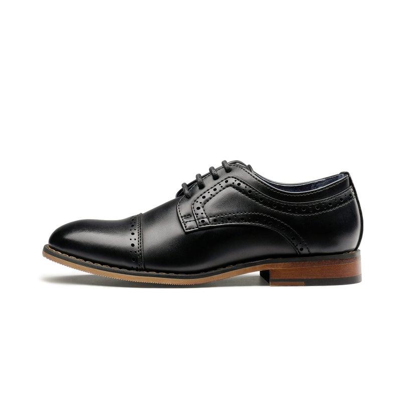 Bruno Marc Big Kid Prince_K_1 Black Boy's Classic Oxfords Dress Shoes Size 4 M US Big Kid - Image 2